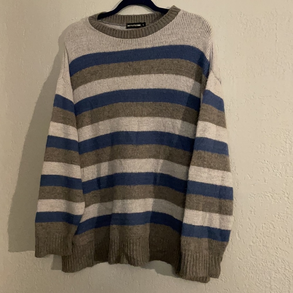 PrettyLittleThing Oversized Striped Sweater - Picture 3 of 10
